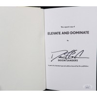 Deion Sanders Signed Elevate And Dominate 1st Ed Hardcover Book JSA Authentic