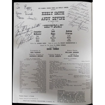 Show Boat Cast Signed Program by 8 Keely Smith Andy Devine JSA Authenticated