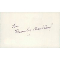 Beverly Aadland Actress Signed 3x5 Index Card JSA Authenticated