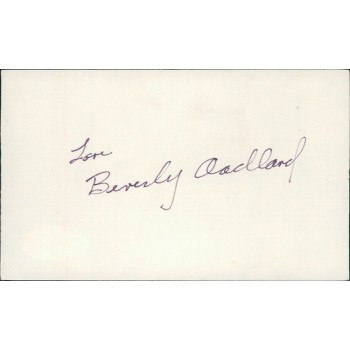 Beverly Aadland Actress Signed 3x5 Index Card JSA Authenticated