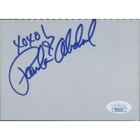 Paula Abdul Actress Dancer Singer Signed 4x5.5 Cut JSA Authenticated