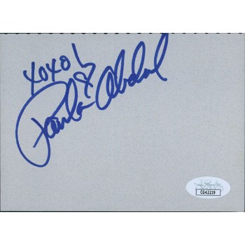 Paula Abdul Actress Dancer Singer Signed 4x5.5 Cut JSA Authenticated