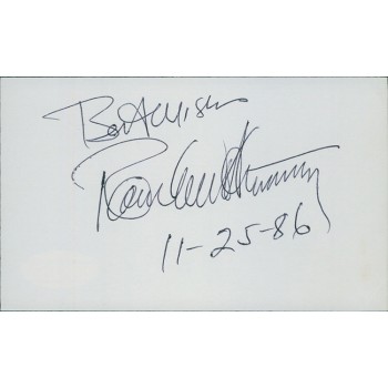 Ralph Abernathy Civil Rights Activist Signed 3x5 Index Card JSA Authenticated