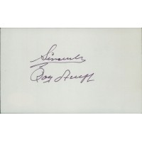 Roy Acuff Country Singer Signed 3x5 Index Card JSA Authenticated