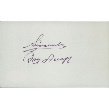 Roy Acuff Country Singer Signed 3x5 Index Card JSA Authenticated