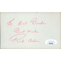 Red Adair Oil Well Firefighter Signed 3x5 Index Card JSA Authentic Personalized Red Adair Oil Well Firefighter Signed 3x5 Index Card JSA Authentic Personalized