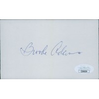 Brooke Adams Actress Signed 3x5 Index Card JSA Authenticated