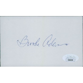 Brooke Adams Actress Signed 3x5 Index Card JSA Authenticated