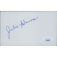 Julia Adams Actress Signed 3x5 Index Card JSA Authenticated