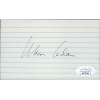 Mason Adams Actor Signed 3x5 Index Card JSA Authenticated