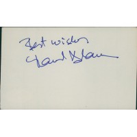 Maud Adams Actress Signed 3x5 Index Card JSA Authenticated