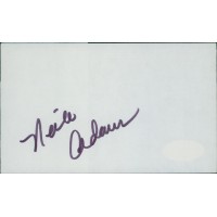 Neile Adams Actress Signed 3x5 Index Card JSA Authenticated