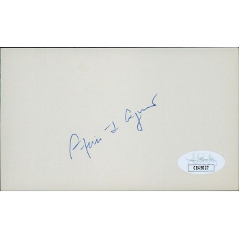 Spiro Agnew Vice President Signed 3x5 Index Card JSA Authenticated