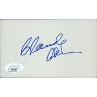 Claude Akins Actor Signed 3x5 Index Card JSA Authenticated