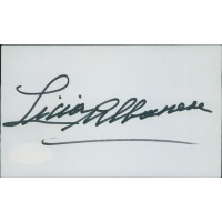 Licia Albanese Opera Singer Signed 3x5 Index Card JSA Authenticated