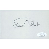 Eddie Albert Actor Signed 3x5 Index Card JSA Authenticated