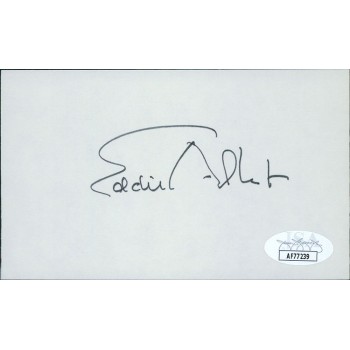 Eddie Albert Actor Signed 3x5 Index Card JSA Authenticated