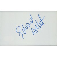 Edward Albert Actor Signed 3x5 Index Card JSA Authenticated