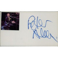 Peter Allen Singer Songwriter Signed 3x5 Index Card JSA Authenticated