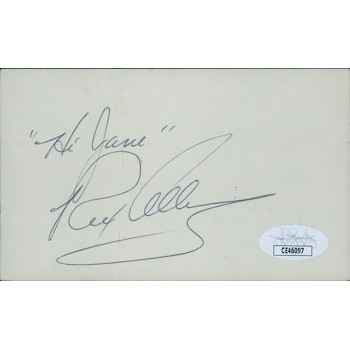 Rex Allen Actor Signed 3x5 Index Card JSA Authenticated Personalized