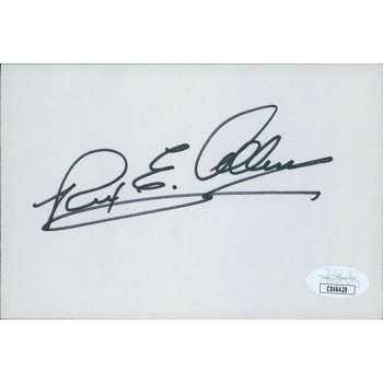 Rex Allen Actor Signed 4x6 Index Card JSA Authenticated