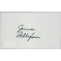 June Allyson Actress Signed 3x5 Index Card JSA Authenticated