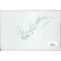 Morey Amsterdam Actor Comedian Signed 4x6 Index Card JSA Authenticated