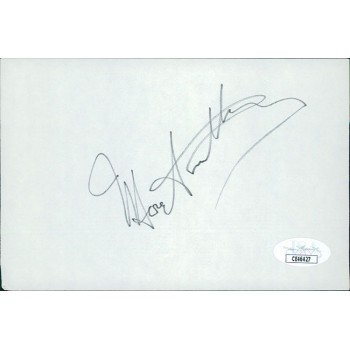 Morey Amsterdam Actor Comedian Signed 4x6 Index Card JSA Authenticated