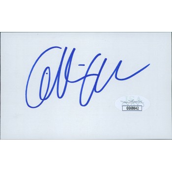 Gillian Anderson X-Files Actress Signed 3x4 3/4 Index Card JSA Authenticated