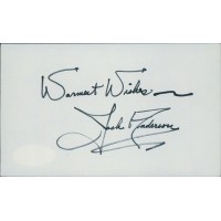 Jack Anderson Columnist Signed 3x5 Index Card JSA Authenticated
