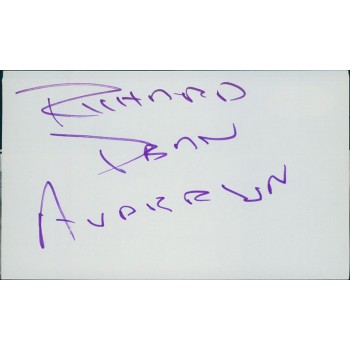 Richard Dean Anderson Actor Signed 3x5 Index Card JSA Authenticated