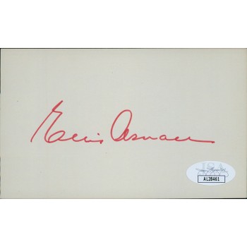 Ellis Arnall Georgia Governor Signed 3x5 Index Card JSA Authenticated