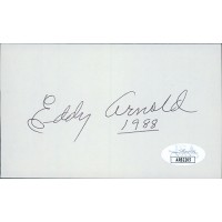 Eddy Arnold Country Signer Signed 3x5 Index Card JSA Authenticated