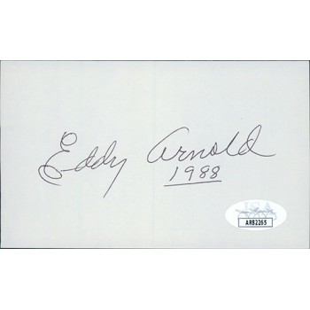 Eddy Arnold Country Signer Signed 3x5 Index Card JSA Authenticated