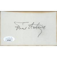 Fred Astaire Actor Singer Signed 3x5 Index Card JSA Authenticated