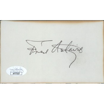 Fred Astaire Actor Singer Signed 3x5 Index Card JSA Authenticated