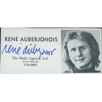 Rene Auberjonois Actor Signed 2x4 Directory Cut JSA Authenticated