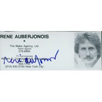 Rene Auberjonois Actor Signed 2x4.5 Directory Cut JSA Authenticated