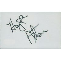 Hoyt Axton Country Singer Signed 3x5 Index Card JSA Authenticated