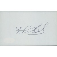 F. Lee Bailey Attorney Signed 3x5 Index Card JSA Authenticated