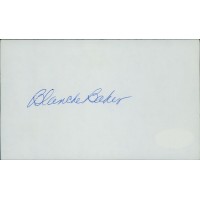 Blanche Baker Actress Signed 3x5 Index Card JSA Authenticated