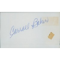 Carroll Baker Actress Signed 3x5 Index Card JSA Authenticated