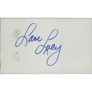 Lucille Ball Actress Signed 3x5 Index Card JSA Authenticated