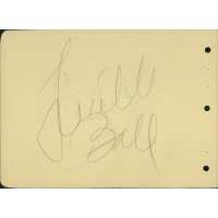 Lucille Ball Actress Signed 4.25x6 Album Page JSA Authenticated