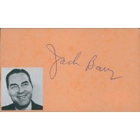 Jack Barry Writer Actor Producer Signed 3x5 Index Card JSA Authenticated