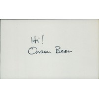 Orson Bean Actor Signed 3x5 Index Card JSA Authenticated