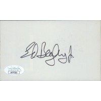 Ed Begley Jr. Actor Signed 3x5 Index Card JSA Authenticated