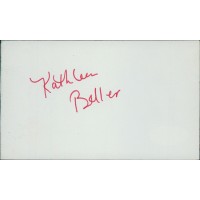 Kathleen Beller Actress Signed 3x5 Index Card JSA Authenticated