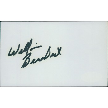 William Benedict Actor Signed 3x5 Index Card JSA Authenticated