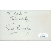 Tex Beneke Saxophonist Bandleader Signed 3x5 Index Card JSA Authenticated Tex Beneke Saxophonist Bandleader Signed 3x5 Index Card JSA Authenticated